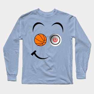 Game On Basketball Face Long Sleeve T-Shirt